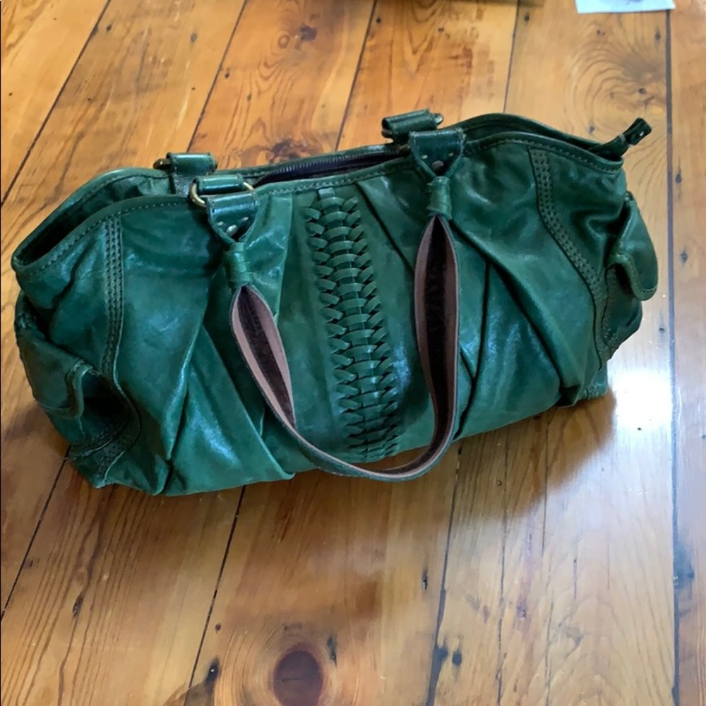 Lucky vintage leather shoulder bag satchel